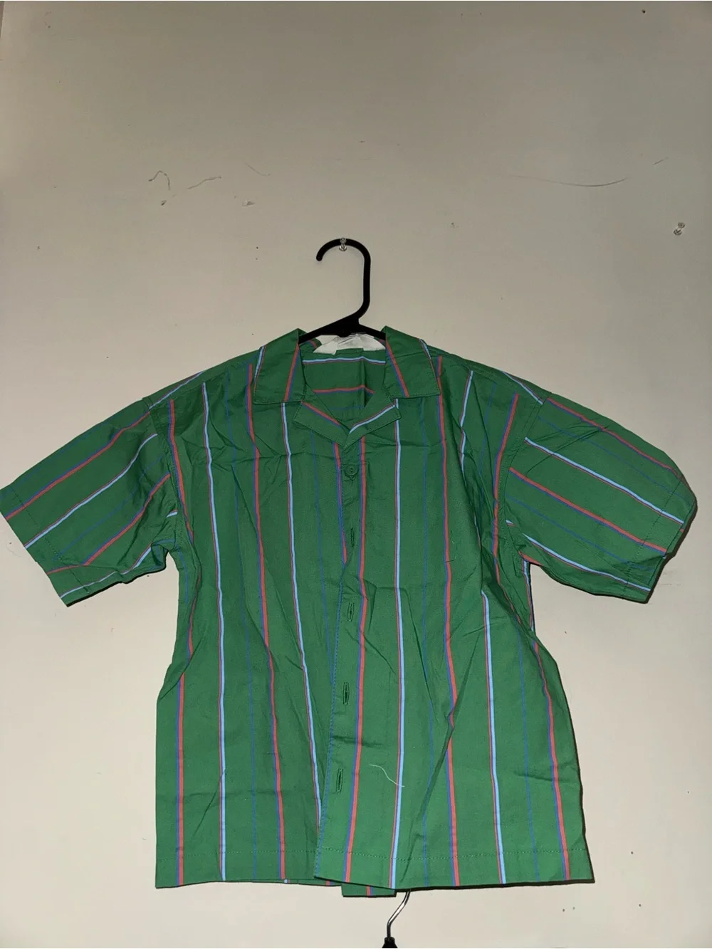‼️SALE‼️ H&M Green Striped Matching Shirt & Shorts Set